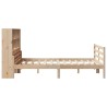 Lit bibliothèque sans matelas 120x190 cm bois de pin massif 