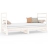 Lit coulissant sans matelas blanc 2x(90x190) cm 