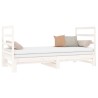 Lit coulissant sans matelas blanc 2x(90x190) cm 