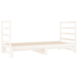 Lit coulissant sans matelas blanc 2x(90x190) cm 