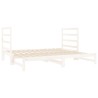 Lit coulissant sans matelas blanc 2x(90x190) cm 