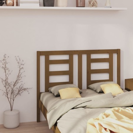 Tête de lit Marron miel 141x4x100 cm Bois massif de pin 