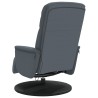 Fauteuil inclinable de massage repose-pied gris foncé velours 