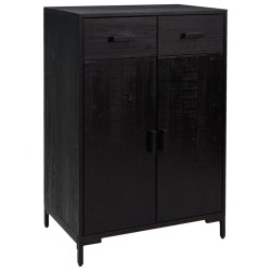 Étagère à chaussures Noir 75x40x110 cm Bois pin massif 