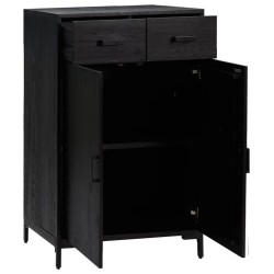 Étagère à chaussures Noir 75x40x110 cm Bois pin massif 