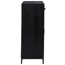 Étagère à chaussures Noir 75x40x110 cm Bois pin massif 
