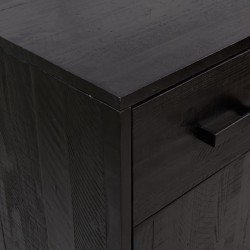 Étagère à chaussures Noir 75x40x110 cm Bois pin massif 