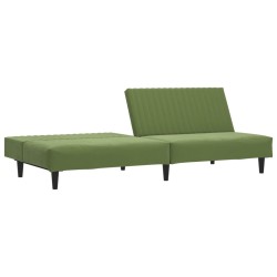 Canapé-lit à 2 places vert clair velours 