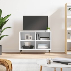 Meuble TV blanc 69,5 x 30 x 50 cm bois d'ingénierie 