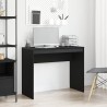 Bureau chêne noir 90x40x72 cm bois d'ingénierie 
