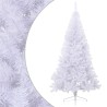 Sapin de Noël artificiel moitié avec support blanc 210 cm PVC 