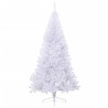 Sapin de Noël artificiel moitié avec support blanc 210 cm PVC 
