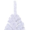 Sapin de Noël artificiel moitié avec support blanc 210 cm PVC 