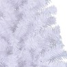 Sapin de Noël artificiel moitié avec support blanc 210 cm PVC 