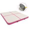 Tapis gonflable de gymnastique avec pompe 200x200x15cm PVC Rose 