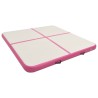 Tapis gonflable de gymnastique avec pompe 200x200x15cm PVC Rose 