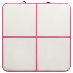 Tapis gonflable de gymnastique avec pompe 200x200x15cm PVC Rose 