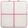 Tapis gonflable de gymnastique avec pompe 200x200x15cm PVC Rose 