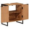 Armoire de salle de bain bois massif d'acacia et fer 