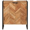 Armoire de salle de bain bois massif d'acacia et fer 