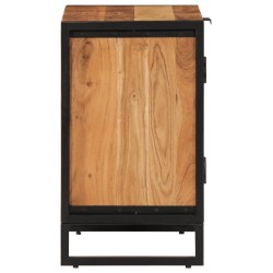 Armoire de salle de bain bois massif d'acacia et fer 