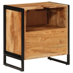 Armoire de salle de bain bois massif d'acacia et fer 