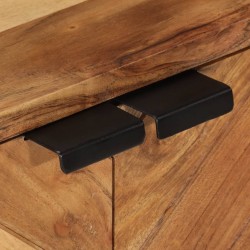Armoire de salle de bain bois massif d'acacia et fer 