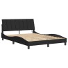 Cadre de lit avec LED sans matelas noir 140x190 cm velours 