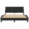 Cadre de lit avec LED sans matelas noir 140x190 cm velours 