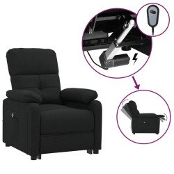 Fauteuil inclinable électrique Noir Tissu 