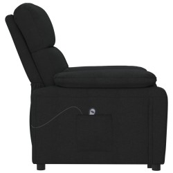 Fauteuil inclinable électrique Noir Tissu 