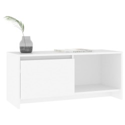 Meuble TV Blanc 90x35x40 cm Bois d'ingénierie 