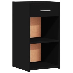 Table de chevet noir 35x34x65 cm bois d’ingénierie 