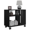 Table d'appoint Noir brillant 70x35x55 cm Bois d'ingénierie 