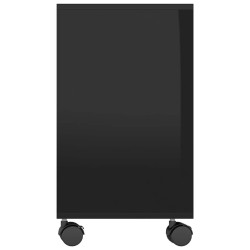 Table d'appoint Noir brillant 70x35x55 cm Bois d'ingénierie 