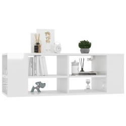 Meuble TV mural Blanc brillant 102x35x35 cm Bois d’ingénierie 
