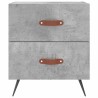 Table de chevet gris béton 40x35x47,5 cm bois d’ingénierie 