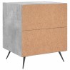 Table de chevet gris béton 40x35x47,5 cm bois d’ingénierie 