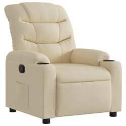 Fauteuil inclinable Crème Tissu 