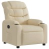Fauteuil inclinable Crème Tissu 