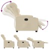 Fauteuil inclinable Crème Tissu 