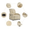 Fauteuil inclinable Crème Tissu 