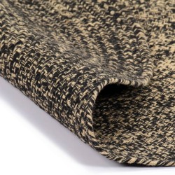 Tapis fait à la main Jute Noir et naturel 120 cm 