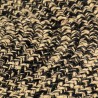 Tapis fait à la main Jute Noir et naturel 120 cm 