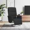 Fauteuil inclinable de massage avec repose-pieds noir tissu 