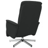 Fauteuil inclinable de massage avec repose-pieds noir tissu 