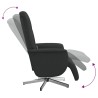 Fauteuil inclinable de massage avec repose-pieds noir tissu 
