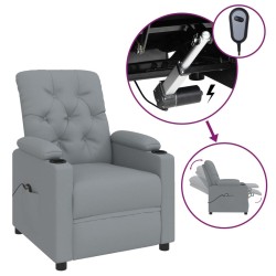 Fauteuil inclinable électrique Gris clair Tissu 
