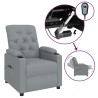 Fauteuil inclinable électrique Gris clair Tissu 