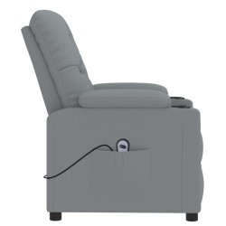 Fauteuil inclinable électrique Gris clair Tissu 